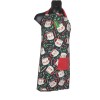 Sleigh Bell Bistro Santa Expression Mug Print Cotton Apron 26”x33”