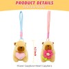 Cute Capybara Plush Keychain Set - Adorable Stuffed Animal Decor