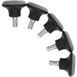 5 Piezas Rueda de Pu Sólida para Silla de Oficina, Negra