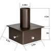 6" Square Pole Mount with 2-3/8" O.D. Tenon Adaptor Bracket,