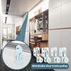 Closet Sliding Door Hardware Wardrobe Door Roller Kit, 4pcs Closet