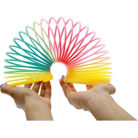Reburujo - Juguete Resorte Gusano Slinky Toy Plastico Arcoiris (Multicolor)