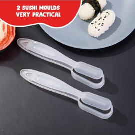 Takonashi® Sushi Maker - 2 Sushi Molds for Perfect Sushi - Easy & Quick Preparation - Innovative Japanese Food Accessory - Dishwasher Safe - OriginalCorner®