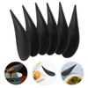 6pcs Japanese Style Tear Drop Appetizer Spoons, Reusable Melamine Tea