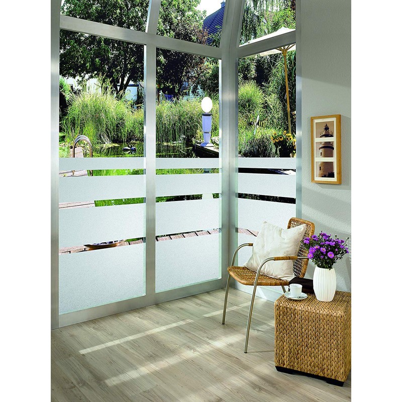 d-c-fix 346-0211-3PKA Self-Adhesive Privacy Glass Window Film, Milky, 17" x