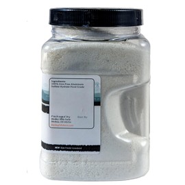 Alum Powder Granulated Food Grade 2 lbs. - by Medley Hills Farm in Reusable Container - Granulated Potassium Alum Powder - Made in The USA