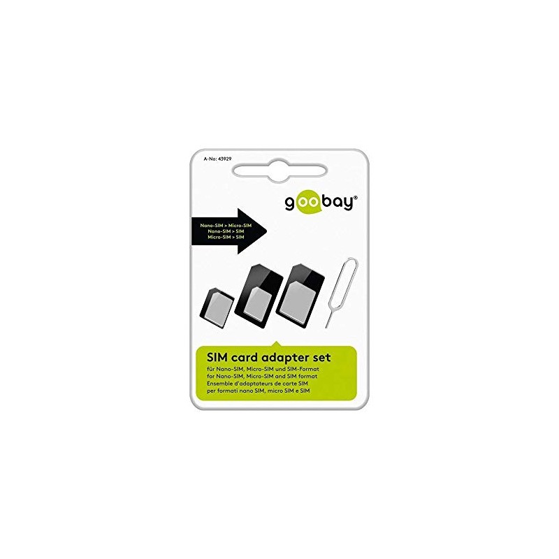 Goobay 43929 Sim Card Adapter Black