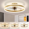 VOLISUN Low Profile Ceiling Fans with Lights and Remote, 19.7in