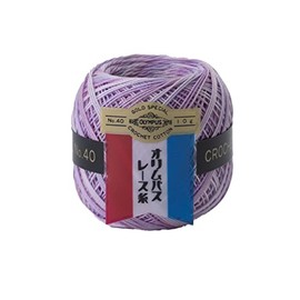 Olympus Thread Gold Seal Mixed Lace Thread #40 Col.M11 Pink 0.4 oz (10 g), Approx. 30.4 ft (89 m)
