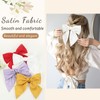 8PCS Big Satin Layered Hair Bows for Women Girls 6.5