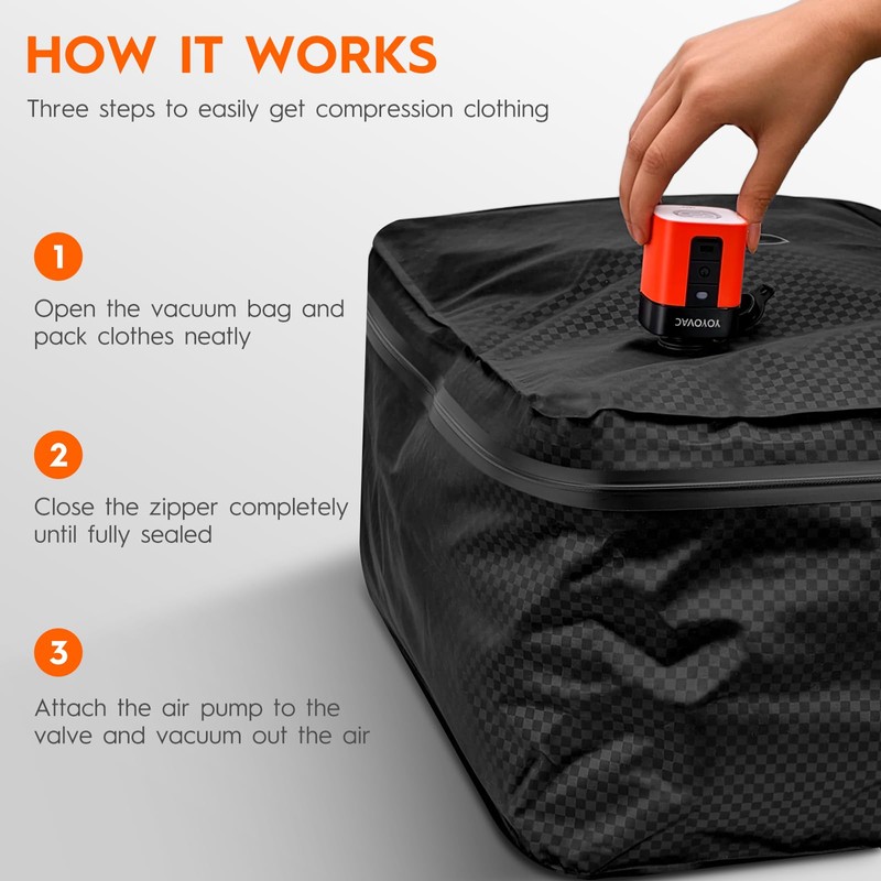 YOYOVAC Vacuum Compression Bags with Wireless Pump – Space Saver