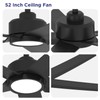 ocioc Ceiling Fans with Lights, 52 inch Black Ceiling Fan