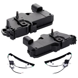 Flatroad Rear 2Pcs Window Regulator & 2Pcs Door Lock Actuator For 02-10 Ford Explorer