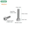 M METERXITY 10-Pack Socket Head Cap Screws Bolts M5x22mm 0.8mm