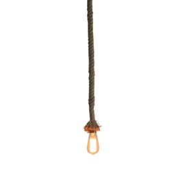 Lixada 250cm AC220V E27 Single Head Vintage Hemp Rope Hanging Pendant Ceiling Light Lamp Industrial  Country Style Dining Hall Restaurant Bar Cafe Lighting Use