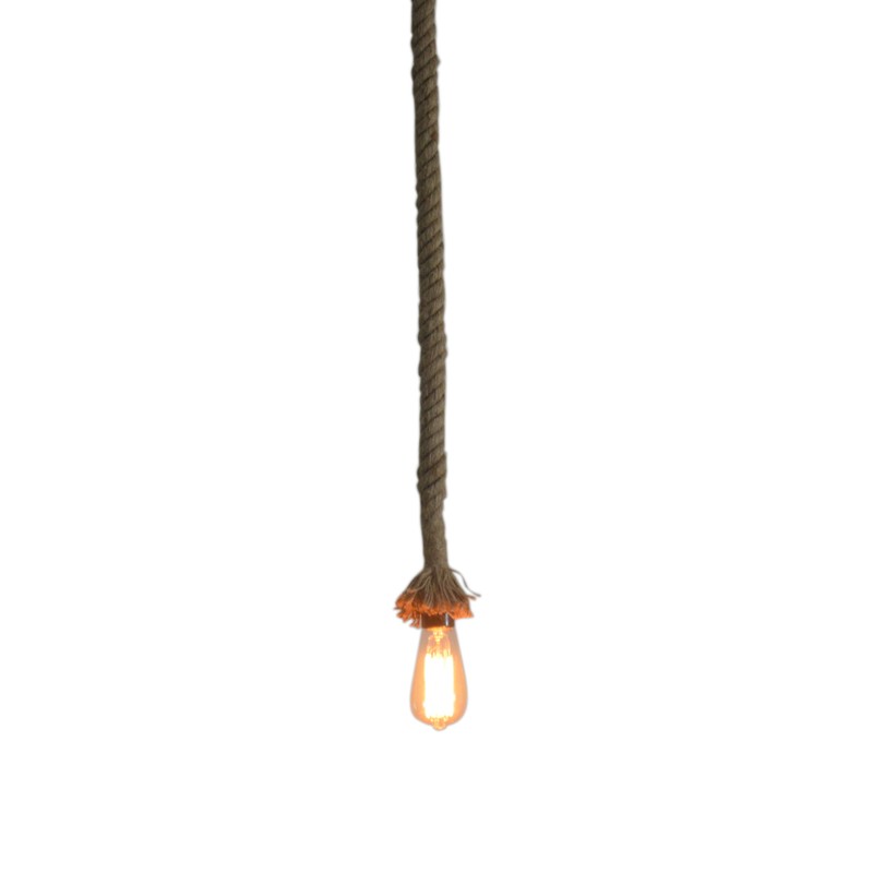 Lixada 250cm AC220V E27 Single Head Vintage Hemp Rope Hanging