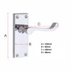 1 Set of Victorian Scroll Latch Door Handles Polished Chrome