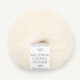 SANDNES GARN Ballerina Chunky Mohair – Colour: Hvit (1012) – 50 g/Approx. 135 m Wool