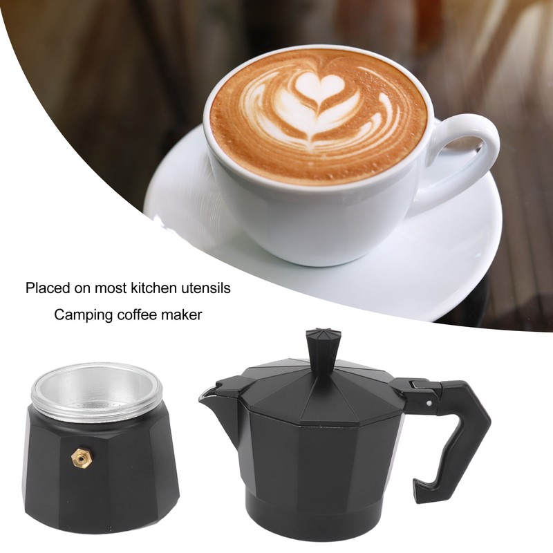 Stovetop Moka Pot Italian Hand Brewed Coffee Maker Aluminum Alloy
