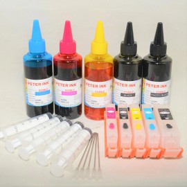 Peterink 5X100ML Edible refill Ink kit for Canon PGI-270 CLI-271 Cartridge A - for MG5722 Printer