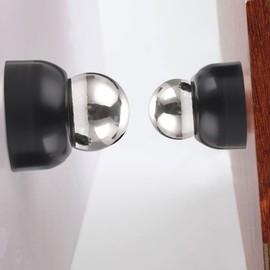 Sumnacon Powerful Magnetic Doorstop - 4 Pcs Stainless Steel Mini Door Stopper, Heavy Duty Magnetism Door Holder for Bedroom Bathroom Kitchen Home Office,Black