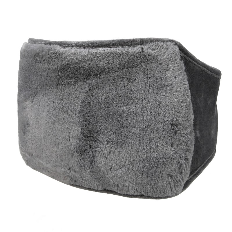 Uterus Warming Waist Belt Dark Gray Adjustable Thick Soft Plush