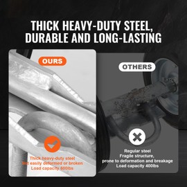 Happybuy Sliding Gate Kit, 6” Rolling Gate Hardware Kit C-Type, Wheel Carrier with Two 6" Wheels Support, Heavy Duty Sliding Gate Rollers for Connect Tracks Door Frames, 600 lbs