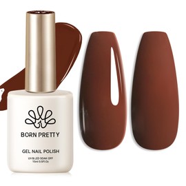 Born Pretty Brown Chocolate Gel Nail Polish Fall Winter Mocha Caramel Color Gel Polish Soak Off Gel Polish Nail Art Design Manicure Salon DIY Home 15ML