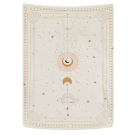 Shiny Flower Moon Tapestry, Moon Phase Wall Cloth, Scandinavian Cloth Poster, Constellation Decorative Fabric, Large Size, Wall Decoration, Wall Decoration, Makeover, Decorative Supplies, Interior,