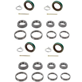 Trailer Bearing kit, Pack of 4 Trailer Axle Bearings Kit L68149 L44649 Fits for 1-3/8'' to 1-1/16'' 3500 Lbs Trailer Axle 1.719'' Grease Seal 10-19#84 Spindle