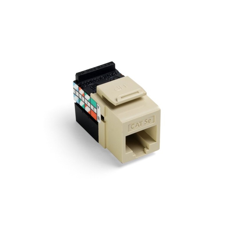 Leviton 5G108-RI5 GigaMax 5E QuickPort Connector, Cat 5E, Ivory