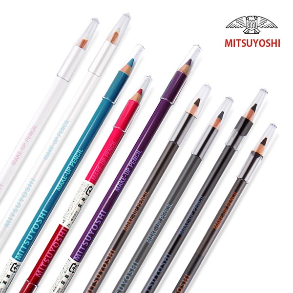 Mitsuyoshi Genuine Professional Makeup Eyeliner Pencil 9 Color Brow Use,