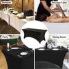 Stretchable Tablecloths,Black Spandex Fitted Tablecover 6ft Washable Stretch Spandex Table