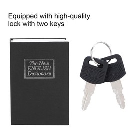 Srliya Lock mey 12×8×5 Mini Simulation Book Safe Storage Box Money Cash Jewelry Security Lock case with Keys