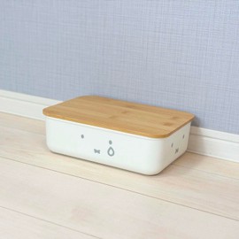 Okato Miffy Bamboo Storage Case with Lid, Small, Stackable, Width 10.2 x Height 3.3 x Depth 6.9 inches (26 x 8.3 x 17.5 cm)