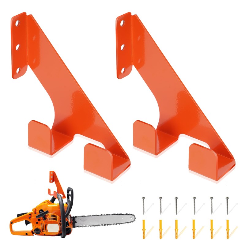 Mtanlo 2 Pack Heavy Duty Chainsaw Hanger Wall Mount -
