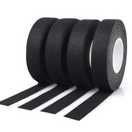 BOMEI PACK Cinta Autoadhesiva de Tela para Cableado de Alta Temperatura para Motor Eléctrico de Automóvil 4 Rollos,3/4 Pulgada x 50 Pies por Rollo