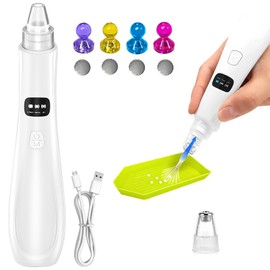 Electric Diamond Painting Pen,3 Adjustable Suction Mode & Rechargeable,with Vacuum Pump,4pcs Diamond Art Locator Accessories & 2 Replacement Tips – Faster DIY Art Pickup Tool Kit