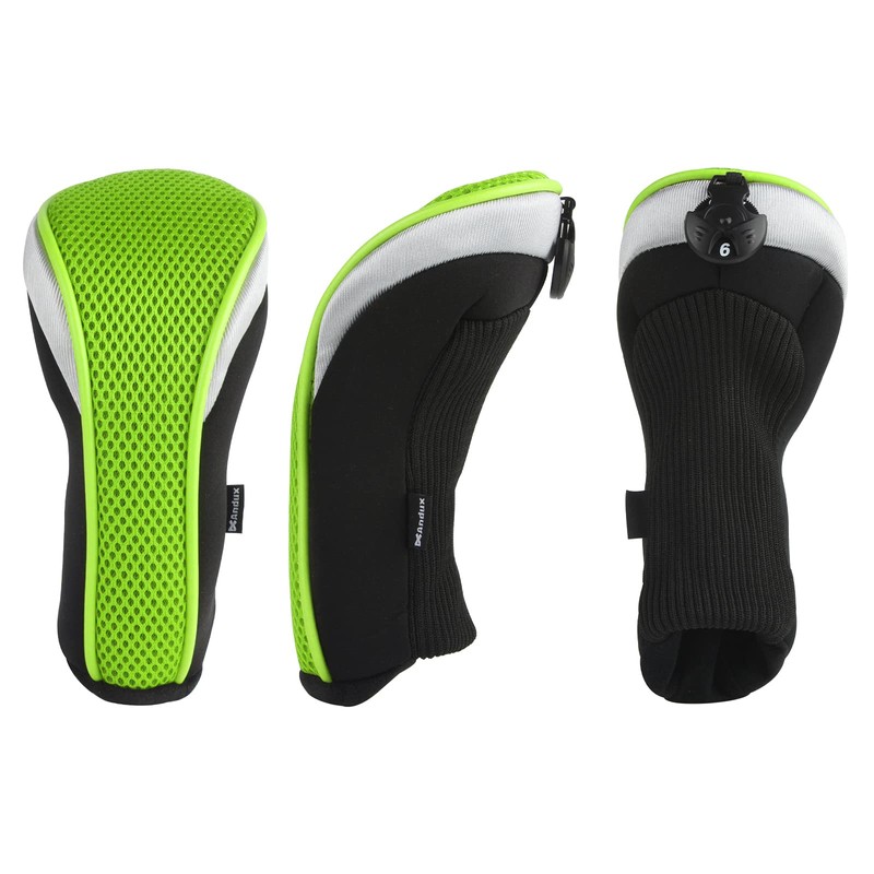Andux Golf Hybrid Club Headcovers with Interchangeable Number Tags Set