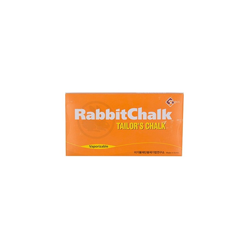 Rabbit Brand Premium Vaporizable Disappearing Tailor's Chalk (50 White Chalks