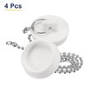 uxcell 4Pcs Rubber Drain Stopper with Chain and Hanging Ring,