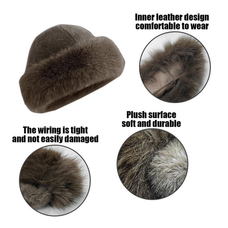 2 Pieces of Dome Hats, Cold and Warm Hats, Plush