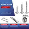 #8 x 1-1/2" Wood Screw 100Pcs 410 Stainless Steel Standard