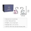 Crystal Couple Swans Figurine Faceted Glass Swan Statue Valentine's Day
