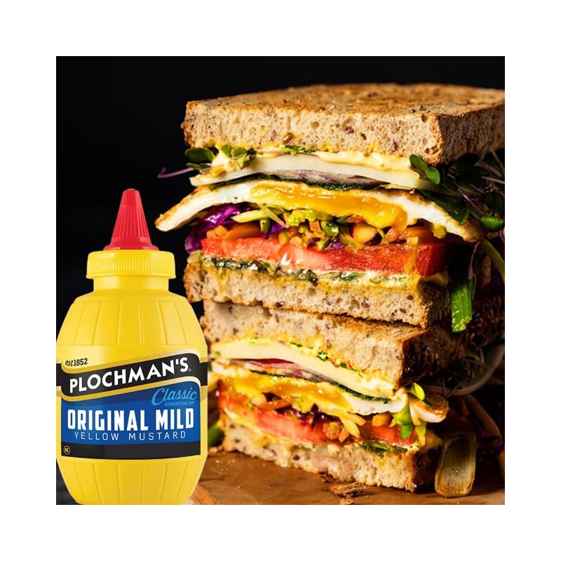 Plochman's, Mustard, Yellow, Mild, 24oz Container (Pack of 2)