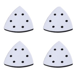 Oiieco 4Pcs Triangle Sanding Pads 93x93x93mm, Hook & Loop Foam Detail Sander Pads with 6 Holes, Velcro Mouse Sander Pads Replacement for Palm & Orbital Sanders