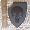 Skull Shield Morale Tactical PVC Patch (Blackout Subdued)