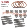 JINFANNIBI Titanium Exhaust Studs Nuts Manifold Gaskets Kit for Yamaha