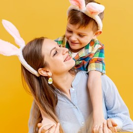 Easter Earrings Bunny Dangle Earrings Easter Egg Chicks Earrings for Women Girls Cute Spring Easter Jewelry Gifts