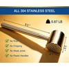 304 Stainless Steel Meat Tenderizer Mallet, Dual-Sided Meat Hammer for